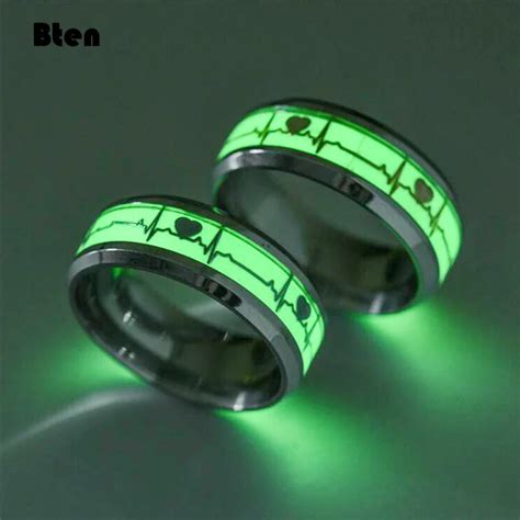 Bten Anillos Luminosos De Latido Del Coraz N Para Hombre Y Mujer