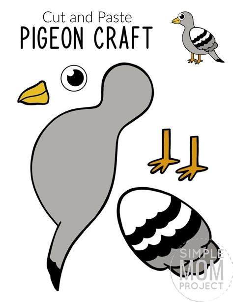 Printable Bird Craft Templates | Pigeon craft, Bird crafts, Cut and paste