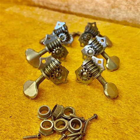 Grover STA TITE Guitar Tuners C 1950 Nickel Original Vintage Reverb