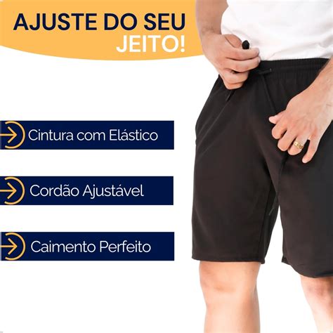 Kit Bermuda Academia Tactel Elastano Short Praia Treino Corrida