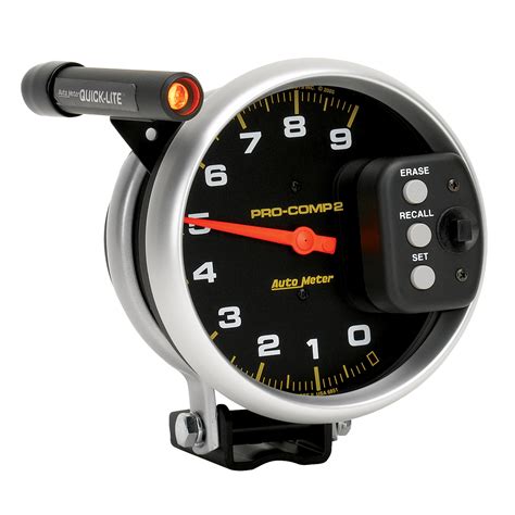 Autometer Tachometer Gauge K Rpm Pedestal W Quick Lite Peak