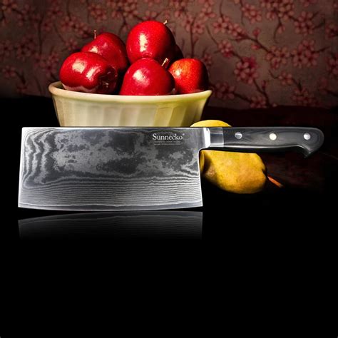 High Duty Sunnecko 75 Cleaver Chopping Knife Japan Vg10 Damascus