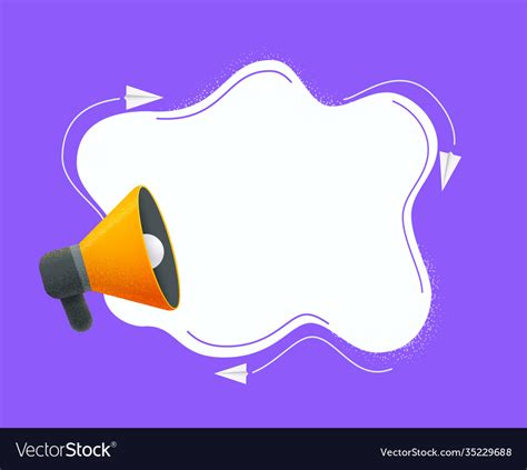 Megaphone With Speech Bubble Royalty Free Vector Image