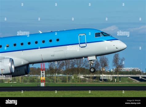 Modern Commercial Jet Aircraft Landing Taking Off From Runway Of