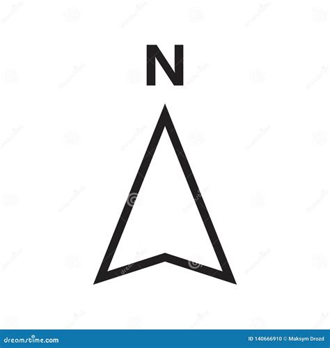 North Arrow icon vector stock illustration. Illustration of logo ...