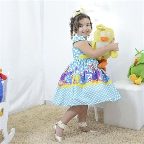 Vestido Festa Infantil Da Galinha Pintadinha Festa Baby Girl Dress