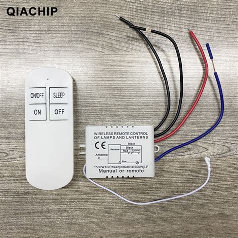 QIACHIP 1 2 3 yollu rölesi AC 220V RF uzaktan kumanda dijital kablosuz