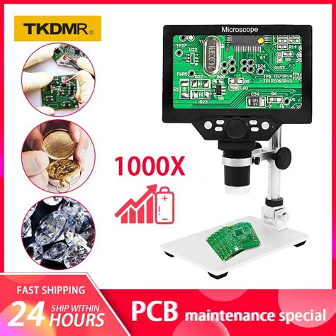 Microsc Pio Digital V Deo Lcd Ajust Vel Para Solda Pcb Eletr Nico