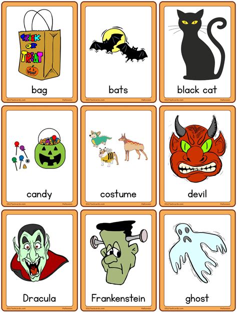 Halloween Flashcards – ESL Flashcards