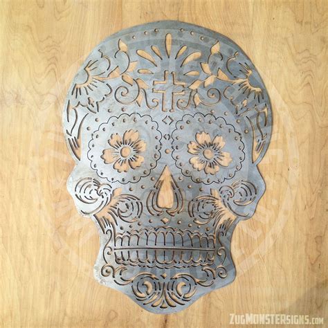 Sugar Skull Metal Wall Art