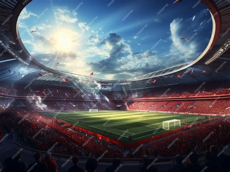 Premium AI Image | Football soccer stadium photo