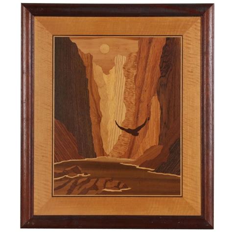 Jeff Nelson Hudson River Inlay Marquetry Of Landscape Art Western