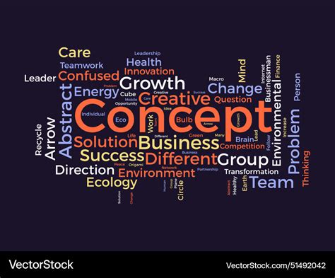 Concept Word Cloud Template Business Royalty Free Vector