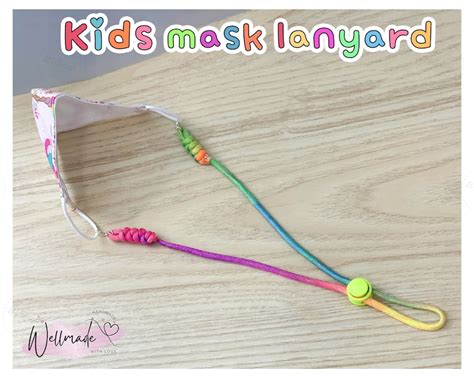 Kids Adjustable Mask Lanyard I Rainbow Paracord Lanyard for - Etsy