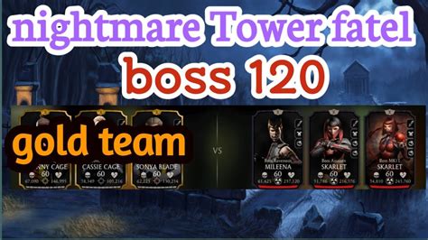 Nightmare Tower Fatel Boss Talent Satting Mk Mobile Youtube