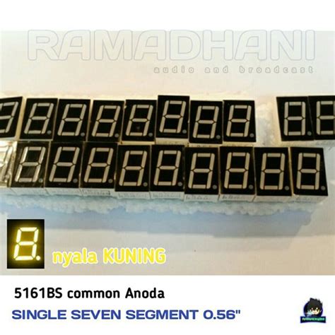 Jual Single Seven Segment Led Display Bs Nyala Kuning High Quality