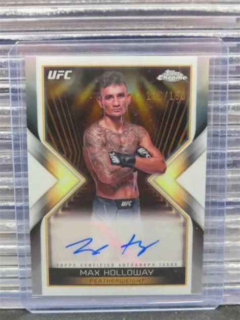 2024 TOPPS CROMATO UFC Max Holloway Rifrattore Main Event Autografo