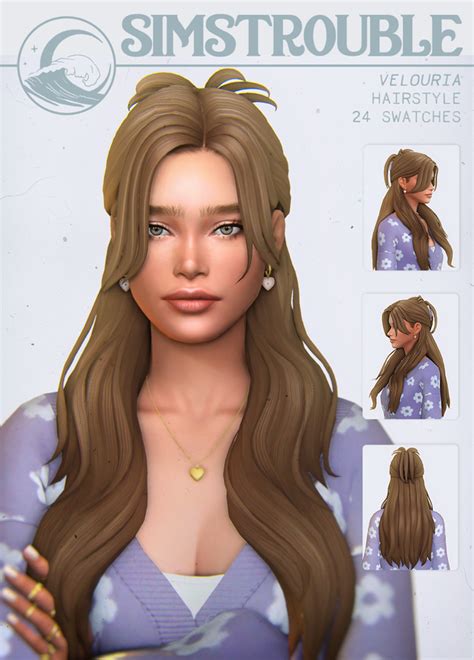 Velouria Hairstyle Versions By Simstrouble Simstrouble Sims