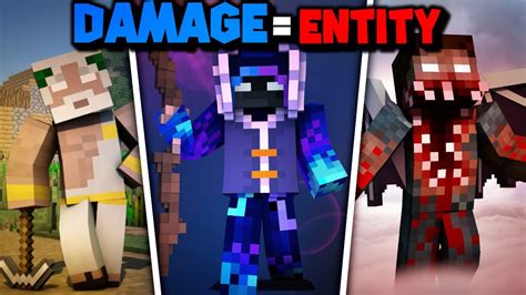 Minecraft But Damage Horror Entity Part 3 Minecraft Challenge