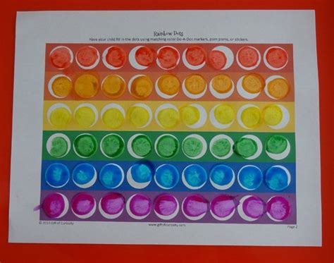 Rainbow Dot Art Rainbow Dot Art 25 Dot Activity A1f