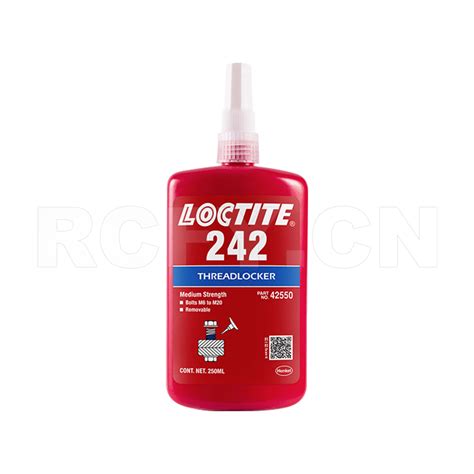 乐泰 Loctite242 蓝色厌氧型螺纹锁固胶 螺纹锁固剂 厌氧胶 东莞瑞铭胶业有限公司 多品牌老牌代理商 Hdpe胶水