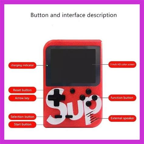 Jual GAMEBOY 2 PLAYER RETRO MINI 400 IN 1 SUP GAME BOX PORTABLE GAME