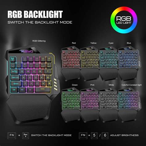 X Einh Ndige Kabellose Gaming Tastatur Rgb Beleuchteter Tragbarer