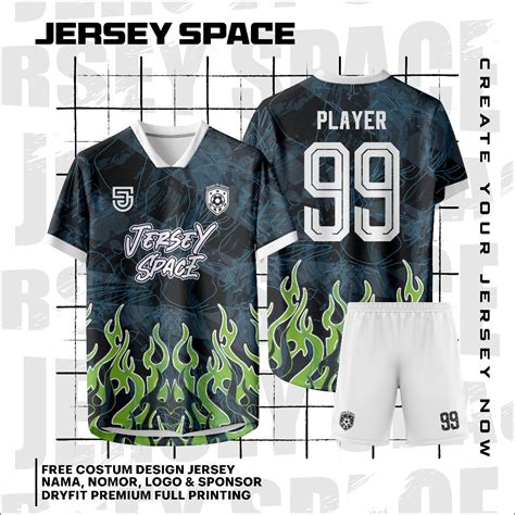 Jual Jersey Baju Kaos Futsal Sepakbola Voli Dryfit Full Printing Free