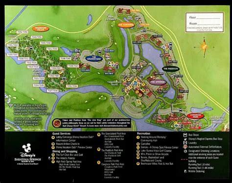 NEW WALT DISNEY World Saratoga Springs Resort Map + 4 Theme Park Guide ...