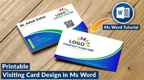 Printable Visiting Card Design In Ms Word Hindi Tutorial ||, 44% OFF