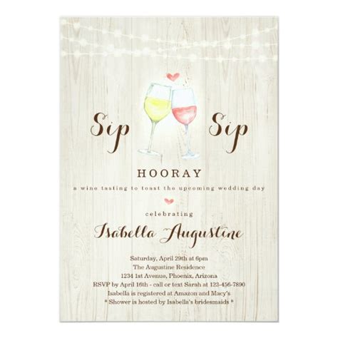 Wine Tasting Bridal Shower Invitation