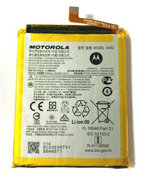 ORIGINAL MOTOROLA MOTO G STYLUS XT2043 XT2115 BATTERY KX50 4000mAh 3 8V