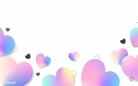 Pastel Hearts Background Design Vector Free Image By