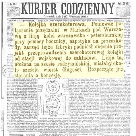 Kolejka Marecka 1891 Marki Pociąg do historii