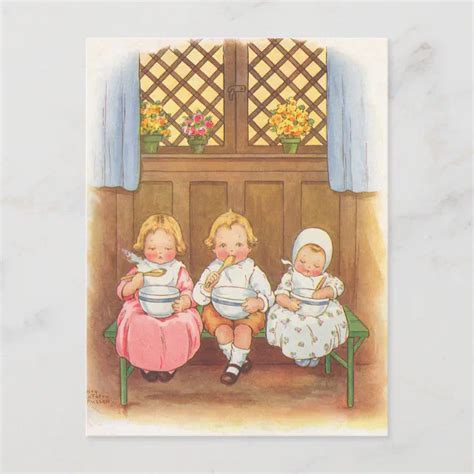 Vintage Pease Porridge Hot Childrens Nursery Rhyme Postcard | Zazzle