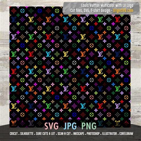 L And V Pattern Multicolor With L And V Logo Origin Svg Art Louis Vuitton Pattern Pattern