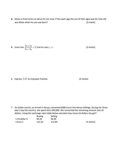 Form 1 Mathematics End Of Term 3 Examination 2022 1401