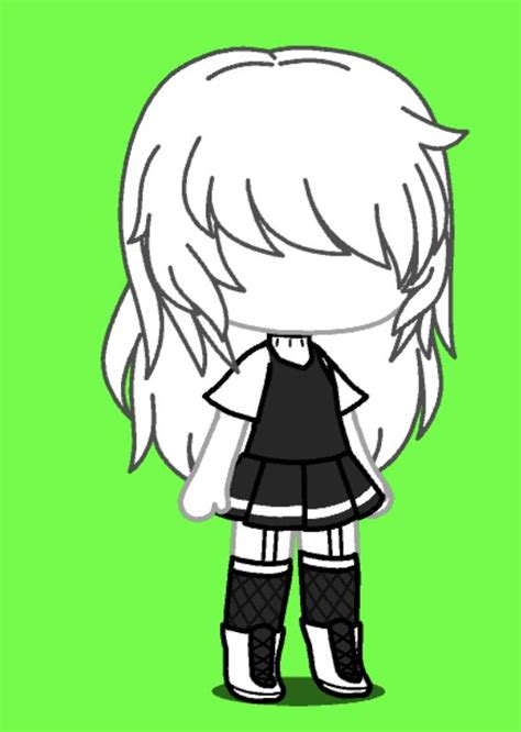 A Drawing Of A Girl In Black And White With Long Hair Wearing Knee