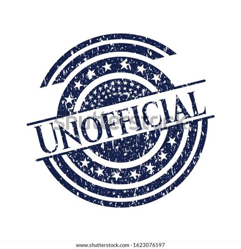 Blue Unofficial Distress Rubber Seal Grunge Stock Vector Royalty Free