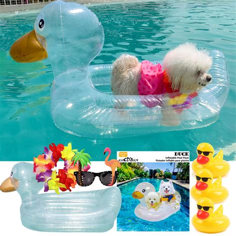 Dog Pool Float, Funny 6-in-1 Inflatable Dog Floats for Pool, Dog Raft