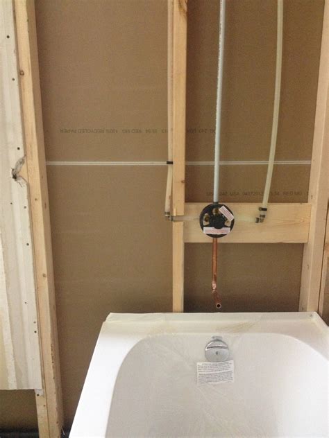 New Installation Of Bathtub And Shower Valve Callaway Plumbing And