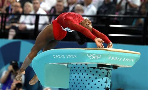 JO 2024 Gymnastique Simone Biles Simpose Au Saut Et Remporte Sa