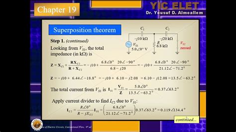 Superposition Theorem In Ac Circuits Youtube