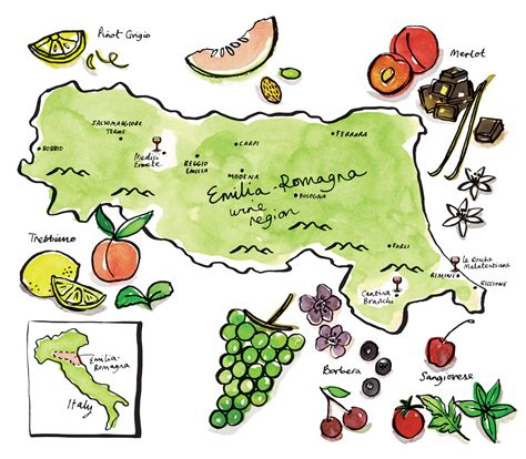 Emilia Romagna Wine Map Melanie Chadwick