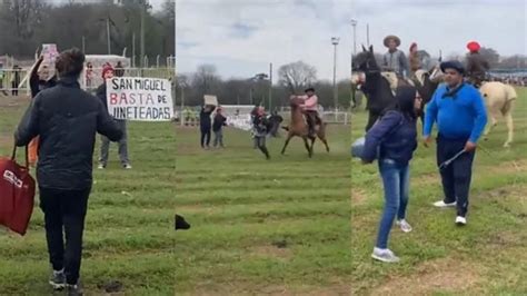 Atacaron A Rebencazos A Activistas Que Se Manifestaban Contra El