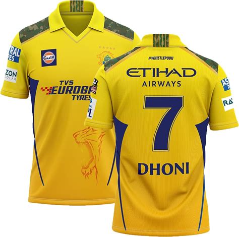 Positivity Sports Csk Cricket Team Jersey 20242025ms Dhoni 7 Men And Boys Price History