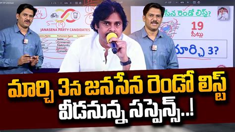 మరచ 3 న జనసన రడ లసట Janasena 19 MLA Candidate List