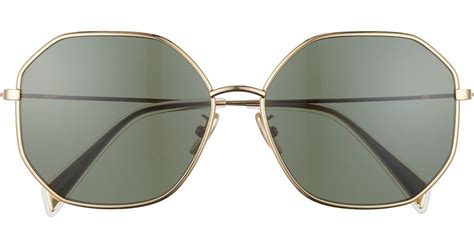 Celine Mm Geometric Sunglasses In Green Lyst