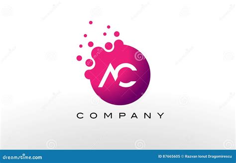 Ac Letter Dots Logo Design With Creative Trendy Bubbles Stock Vector Illustration Of Letter