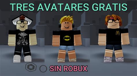 3 Avatares Gratis Para Hombre En Roblox Youtube